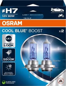 Автолампа Osram Cool Blue Boost H7 PX26d 80 W прозрачно-голубая 62210CBB-2HB
