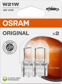 Автолампа Osram Original W21W W3x16d 21 W прозрачная 7505-2BL