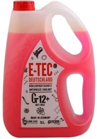 Готовий антифриз E-TEC Glycsol Long Life G12+ червоний -38 °C