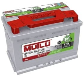 Аккумулятор Mutlu 6 CT-72-R EFB Start Stop EFBL372072A