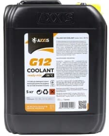 Готовый антифриз Axxis Coolant Ready-Mix G12 желтый -36 °C