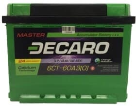Аккумулятор DECARO 6 CT-60-R Master 66030m