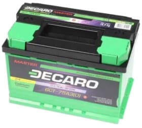 Акумулятор DECARO 6 CT-75-R Master 67530M