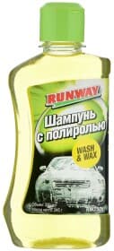 Автошампунь-полироль концентрат Runway Wash & Wax с воском
