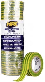 Изолента HPX IE1910 желто-зеленая ПВХ 19 мм x 10 м