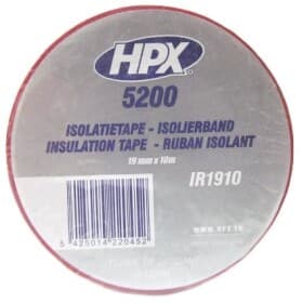 Ізоляційна стрічка HPX IR1910 червона ПВХ 19 мм x 10 м