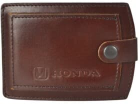 Обложка для прав и техпаспорта Poputchik 5072-033P с логотипом Honda цвет коричневый