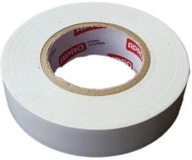 Изолента Apro et20white белая ПВХ 17 мм x 20 м