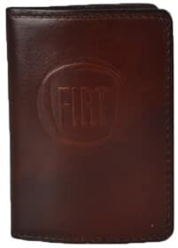 Обкладинка для прав і техпаспорта Poputchik 5071-026P з логотипом Fiat колір коричневий