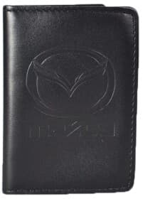 Обкладинка для прав і техпаспорта Poputchik 5071-038 з логотипом Mazda колір чорний Обкладинка для прав і техпаспорта Poputchik 5071-038 з логотипом Mazda колір чорний