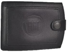 Обкладинка для прав і техпаспорта Poputchik 5072-026 з логотипом Fiat колір чорний