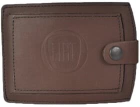 Обложка для прав и техпаспорта Poputchik 5072-026P с логотипом Fiat цвет коричневый