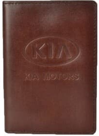 Портмоне-органайзер Poputchik 4024-029P з логотипом KIA колір коричневий
