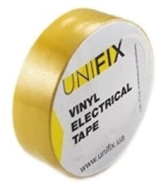 Изолента UNIFIX ETU-20YELLOW желтая ПВХ 17 мм х 20 м