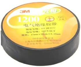 Ізоляційна стрічка 3M 1200 47042 чорна ПВХ 17 мм х 18 м