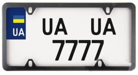 Рамка номерного знака Carlife NH470 цвет черный матовый