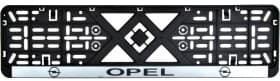 Рамка номерного знака BI-PLAST BP-231 колір чорний на Opel