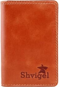 Визитница Shvigel 00115 без логотипа авто цвет светло-коричневий