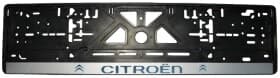 Рамка номерного знака Alca 50495 колір чорний із сріблястим на Citroen