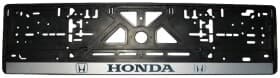 Рамка номерного знака Alca 50498 цвет чёрный с серебристым на Honda