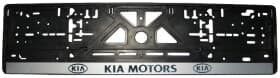 Рамка номерного знака Alca 50500 колір чорний із сріблястим на KIA