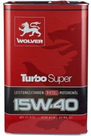 Моторное масло Wolver Turbo Super 15W-40 минеральное