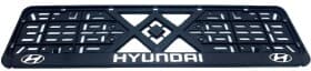 Рамка номерного знака Eurotermix 45563 цвет черный на Hyundai Рамка номерного знака Eurotermix 45563 цвет черный на Hyundai