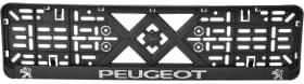 Рамка номерного знака Eurotermix 45385 цвет черный на Peugeot