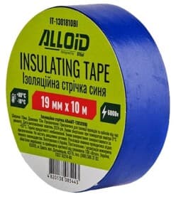 Ізоляційна стрічка Alloid IT-1301810Bl синя ПВХ 19 мм х 10 м