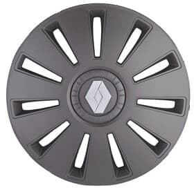 Комплект ковпаків на колеса Rex Renault колір сірий з карбоновою обробкою