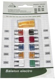 Набір запобіжників з екстрактором Balaton BL-6 FN mini 10 шт. Набір запобіжників з екстрактором Balaton BL-6 FN mini 10 шт.