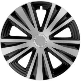 Комплект колпаков на колеса JESTIC Glory черный + серебристый хромированная