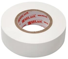 Изолента MLux Base 152000005 белый ПВХ 19x18.29