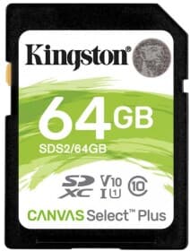Карта памяти Kingston Canvas Select Plus SDXC 64 ГБ Карта памяти Kingston Canvas Select Plus SDXC 64 ГБ