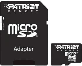 Карта памяти Patriot LX Series microSDHC 16 ГБ с SD-адаптером