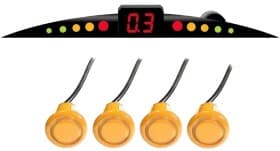 Парктроник Autokit PS-037 LED-4 с желтыми датчиками 4 шт.
