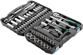 Набор бит и торцевых головок с трещоткой Сила 252094 75 шт.