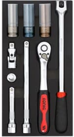 Набор торцевых головок и комплектующих Sonic 300908 1/2" (9 пр.)