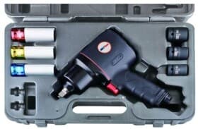 Пневмогайкокрут XT 43-4033PK (торцеві головки + чохол) Пневмогайкокрут XT 43-4033PK (торцеві головки + чохол)
