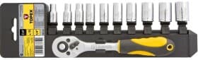 Набор торцевых головок и комплектующих Topex 38D650 1/4" (11 пр.)