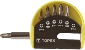 Набор бит с держателем Topex 39D350 6 шт.
