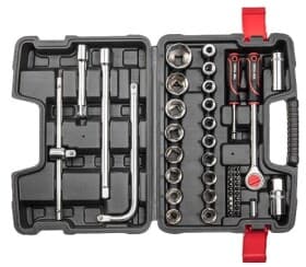 Набір бит та торцевих головок з тримачем та тріскачкою Top Tools 38D550 20 шт.