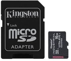 Карта пам’яті Kingston Industrial2 microSDHC 16 ГБ з SD-адаптером