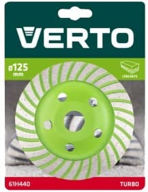 Круг шлифовальный Verto Turbo 61H440 по бетону и камню