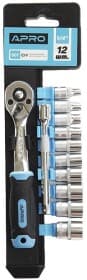 Набор торцевых головок и комплектующих Apro 251413 1/4" (12 пр.)
