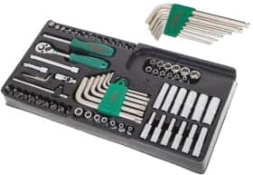 Набор бит и торцевых головок с держателем и трещоткой Hans TT-43H 23 шт.