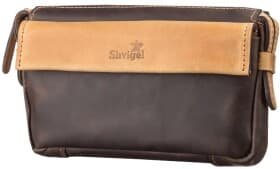 Клатч Shvigel 11086 без логотипа авто коричневый