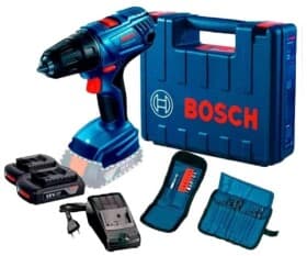 Шурупокрут Bosch акумуляторний GSR 180-LI Professional (2 акумулятори + ЗП + насадки + чохол)
