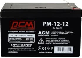 Аккумулятор для ИБП Powercom PM-12-12 10700284 12 Ач 12 В