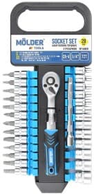Набір торцевих головок та компонентів Molder MT64828 1/4" (28 пр.)